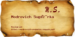 Modrovich Sugárka névjegykártya